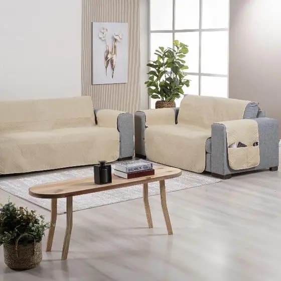 Jogo Protetor De Sofa Impermeável 3 E 2 Lugares