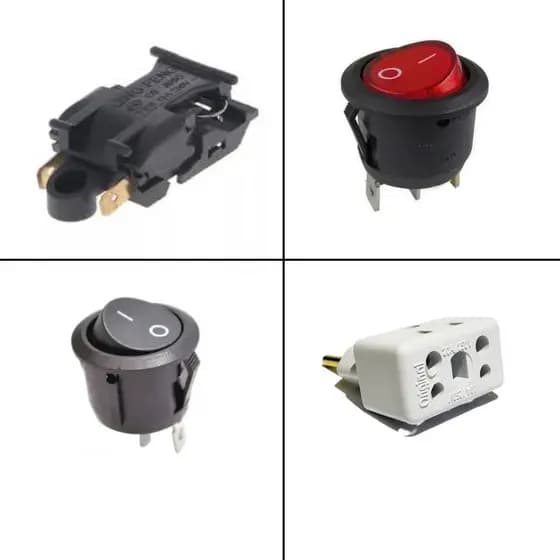 Interruptor de jarra elétrica + liga desliga de cafeteira + liga desliga de aspirador vassoura + adaptador de tomadas