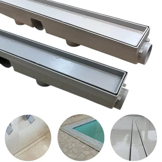 Ralo Banheiro Linear Inteligente Oculto 6x50 Invisível Sifonado Piso Porcelanato Luxo