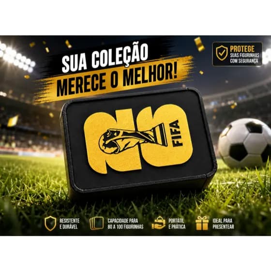 Caixa Porta Figurinhas FIFA Organizador Premium