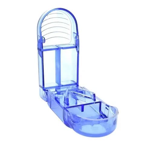 Cortador De Comprimidos Pílulas Plástico Transparente Prático Divisor Compartimento Higiênico - Incoterm
