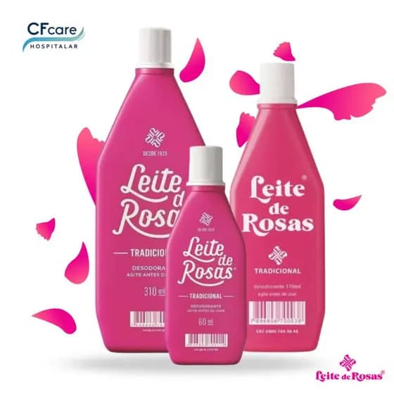 Leite De Rosas Desodorante Líquido Tradicional Antitranspirante