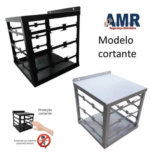 Grade cortante Antivandalismo de proteção para Câmera de segurança Preto Branco concertina
