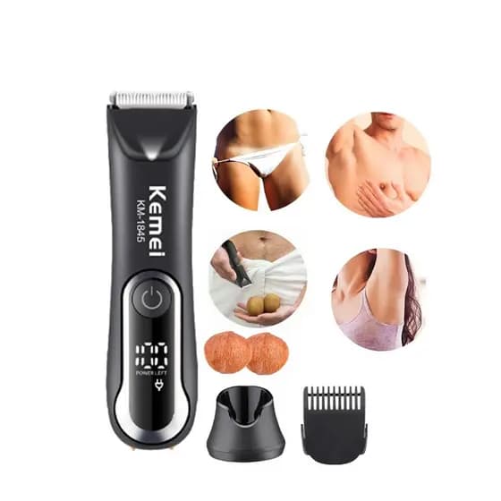 Maquina Kemei 1845 Visor Digital maquina aparador de pelos desmatador de grama sensível Unissex
