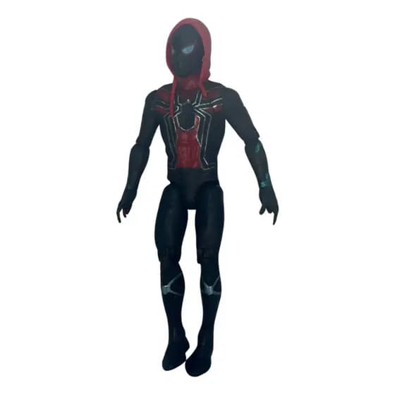 Boneco Homem Aranha Miles Morales 15cm Articulado Com Capuz Marvel Vingadores Colecionavel Brinquedo Infantil