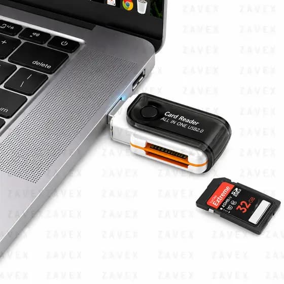Adaptador Leitor De Cartão De Memória USB 2.0 Cartão SD TF Micro SD Compacto - ENVIO IMEDIATO