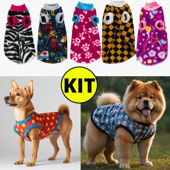 Roupa para Cachorro Roupas Pet Vestido Roupinha de Frio Soft Inverno Roupa de Cachorro Grande Soft