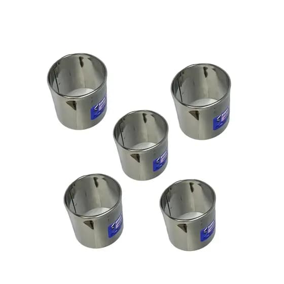 Kit 5 Aro Cortador De Massa, Biscoito, Bolo Inox 5 X 5 Cm