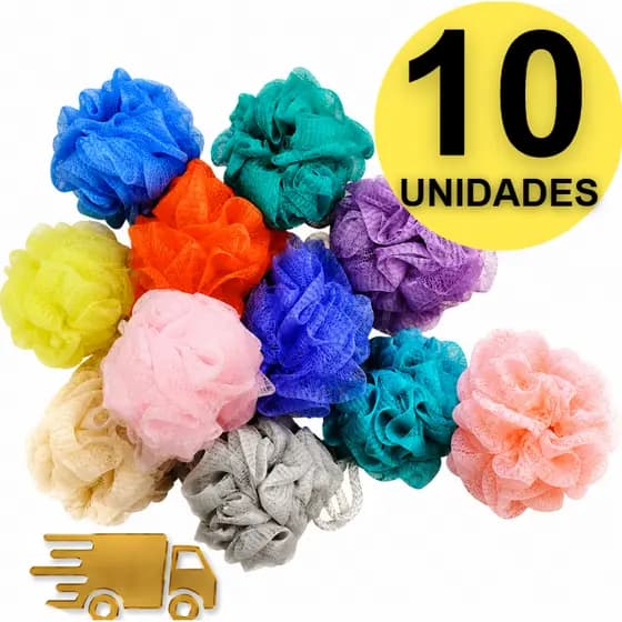 Esponjas De Banho Esfoliante Bucha Nylon Limpeza Garantida