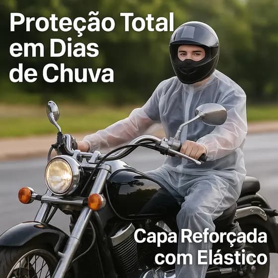 Conjunto Capa de Chuva Transparente com Elásticos Bata Calça Capuz Reutilizável Resistente