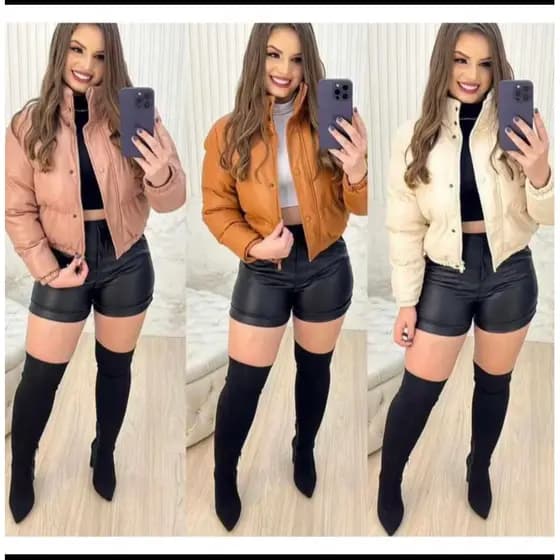 jaqueta feminina puffer casaco de frio