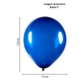 balão tamanho 5 art latex pacote c/50 bexiga azul