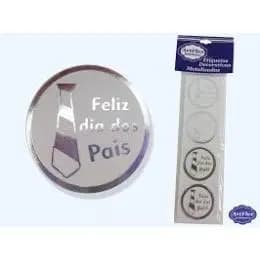 kit com 80 etiqueta adesiva decorativa metallizadas feliz dia dos pais