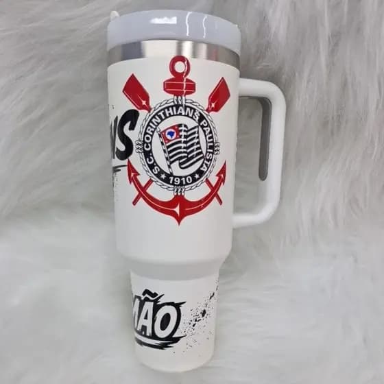 Copo garrafa térmica de time. "timão" 1.200ml