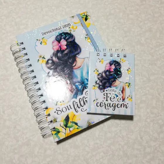 Devocional Feminino 2026 Personalizado | Agenda Cristã | Capa Dura com Elástico | Presente Evangélico