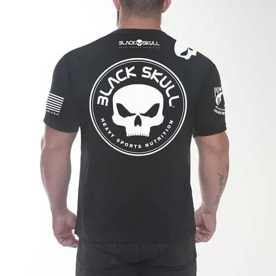 Camiseta Black Skull Original Dry Fit Caveira exercício academia Treino Fitness Camisa BlackSkull