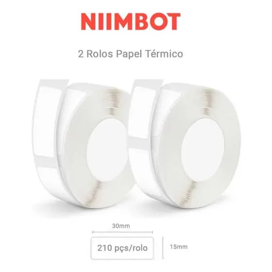 Etiquetas Niimbot D110 D101 D11 Com 2 Rolos 30x15mm (420un)