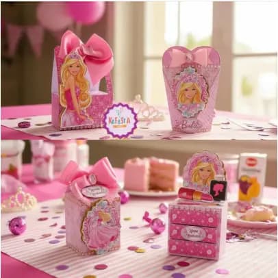 PERSONALIZADOS BARBIE (PEGUE E MONTE) KIT FESTA LEMBRANCINHAS E MIMOS