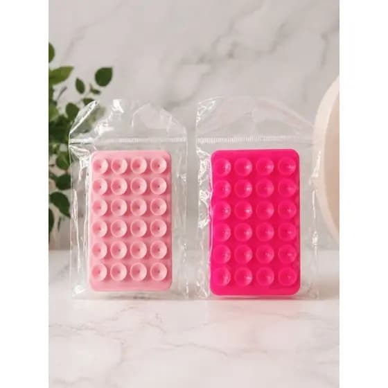 Kit Duplo Suporte para Celular Selicone Ventosa – Leve 2 e Economize Ideal para espelho, carro e azulejos