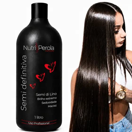 Escova Progressiva Semi Definitiva Profissional 1L | Óleo De Argan Liso Imediato Brilho Intenso
