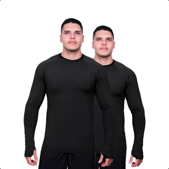 Kit 2 Camisas Uv Masculina com Proteção Solar Uv50+ Fazenda Fazenda Agro 50 Trator Uv50 Longa Agricultura Blusa Termica Premium Maculina Protecao Gold 50+ Comprida Lisas Tecido Cor Frio Raglan