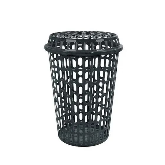 Cesto Telado 60Lts Com Tampa Preto