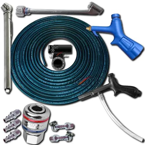 Kit Mangueira P/ Compressor Ar 05m C/ Bico Encher Pneu Hdf1