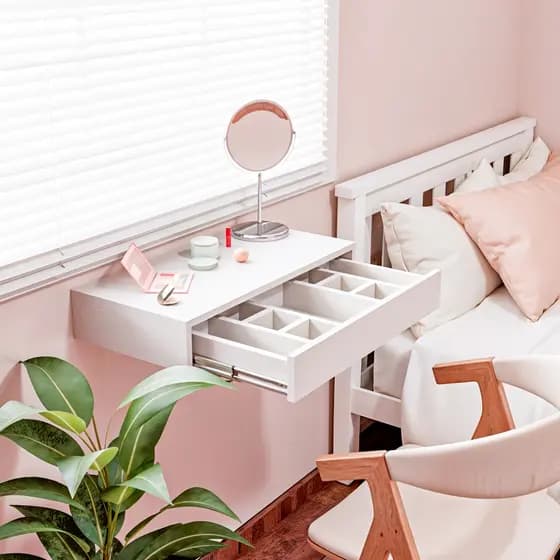 Gaveta Penteadeira Suspensa com Divisória: Estilo e Organização- Quarto/Closet/Salão de beleza