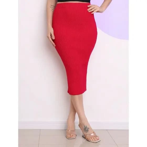 Saia Lisa em Tricot / Saia Listrada em Tricot / Saia Longa Trico / Diversas Cores Envio 24hrs