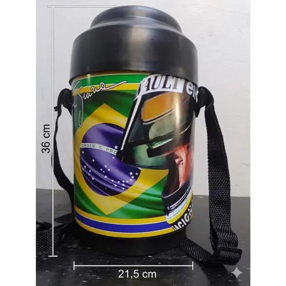 Cooler Cxa Térmico Redondo c/ Alça Bebidas Festa churrasco Piscina Praia Pesca 12 latas 350ml c gelo
