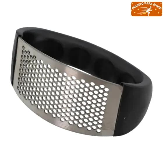 Espremedor Amassador de Alho Aço Inox com Cabo Plástico Resistente e Prático