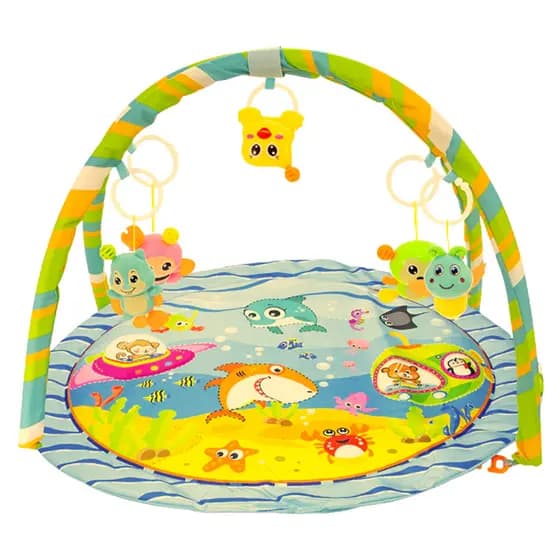 Tapete de Atividades Baby Acolchoado Brinquedos Mobile Fixo Interativo