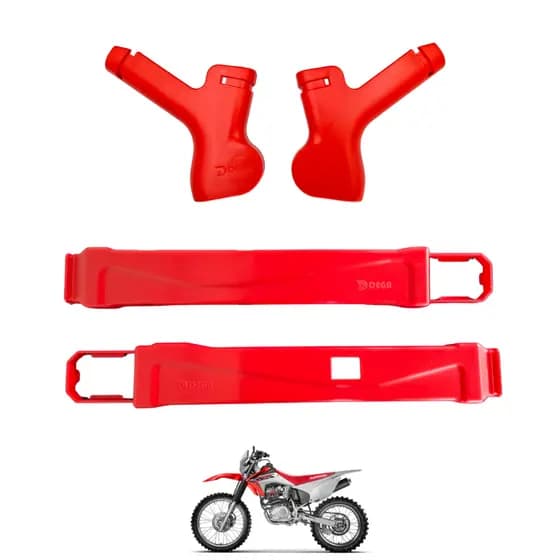 Par Protetor de Balança Crf 230 + Protetor Quadro Chassi Crf230 Dega Moto Parts Trilha Off Road
