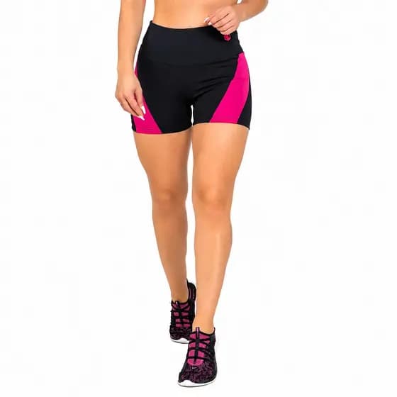 Shorts Feminino Manalinda Fitness Elegance Zero Transparência Academia Treino Esportivo Conforto