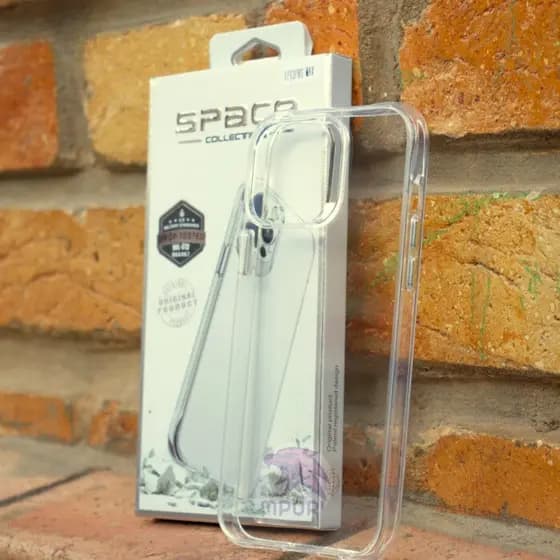 Capa Capinha Case Space IPhone Acrilico Transparente (Não Amarela) IPhone 16 15 14 13 12 11 XR Xs