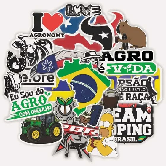 Adesivos Tereré Garrafa Térmica Country Cowboy Kit 3 Cartelas Para Garrafas Copos