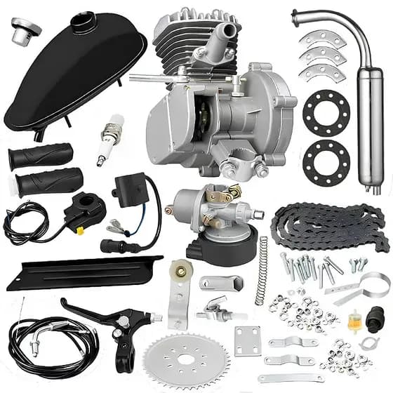 Kit Motor Completo Mais Potente até 100cc P/ Bicicleta Motorizada - NAKASAKI - Envio Imediato