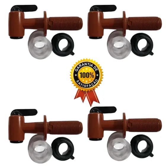 Torneira Filtro Manual / de Virar - Para Filtro De Barro, Suqueira e afins - Com 4 Unidade