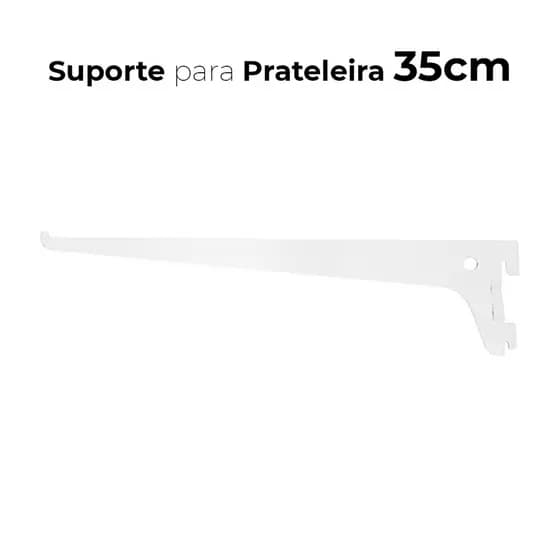 Suporte Para Trilho 35cm Cremalheira P/ Prateleira Diversas Cores