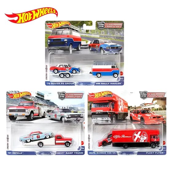 Hot Wheels Diecast Car Culture Team Transporte Kit Caminhão e carro 1:64 Hot Wheels 2023