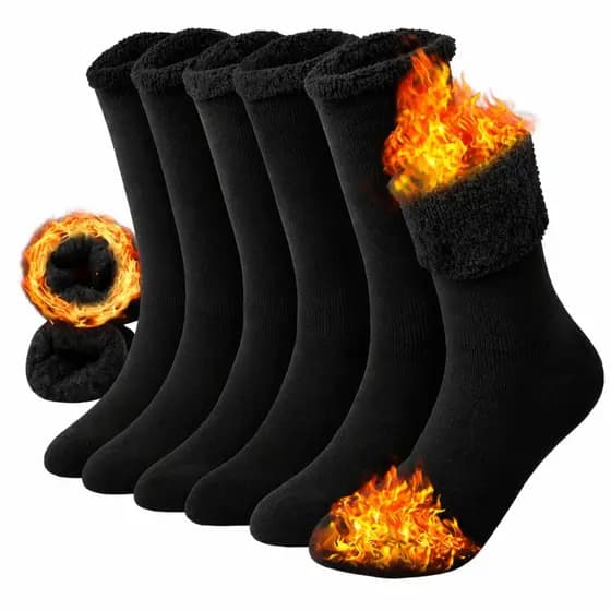 Kit Pares Meia Térmica Grossa Forrada Flanelada Peluciada Inverno Unissex 36 ao 44