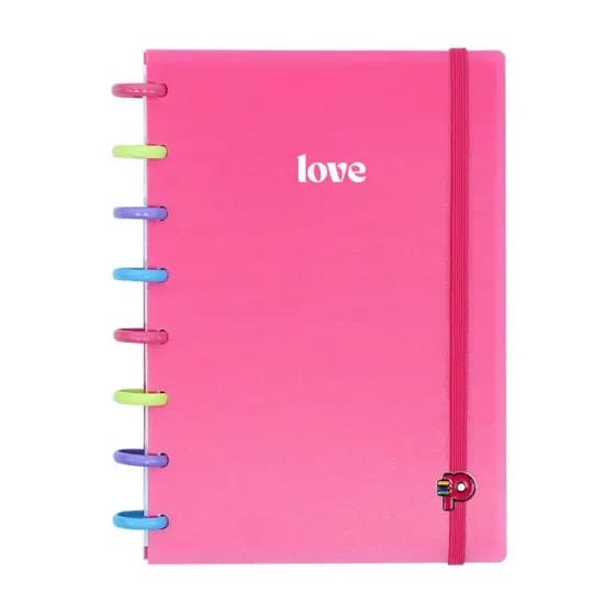 Caderno de Discos A5 POP DISC Inteligente Rosa Pink Love