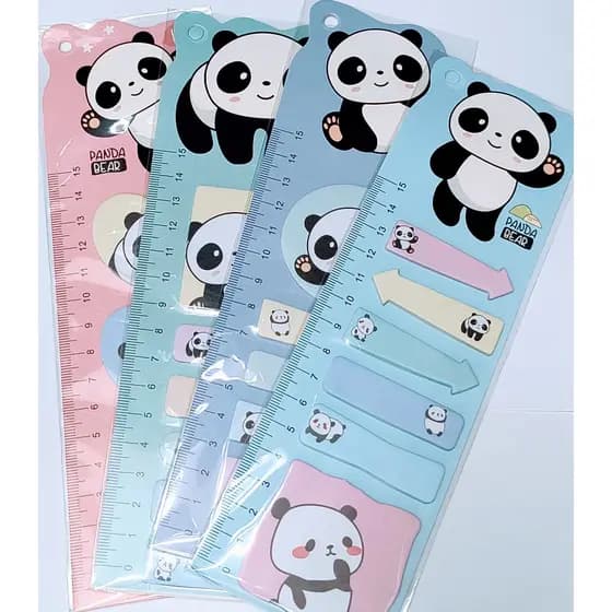 Bloco de notas panda e dinossauros babys