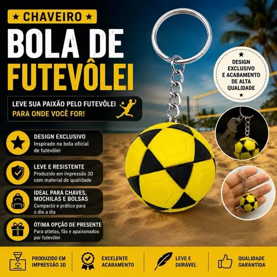 Chaveiro Bola de Futevôlei