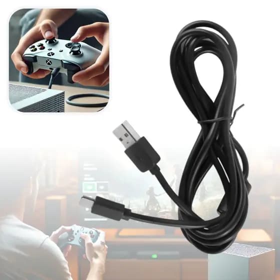 Cabo Controle Xbox Series S X Carregador Turbo Usb 3.0 Reforçado Rápido Grande 1,80 Metros Manete X Box Serie Tipo C USB