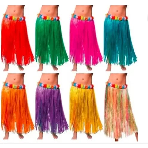 Saia Longa Havaiana Luau Festa Havaiana 60 Cm praia aniversário fantasia dança evento casamento
