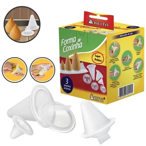 3 Formas Coxinhas Para Modelar Coxinha Salgado Molde 3 Tamanhos P M G Bar Lanchonete Festa Padaria