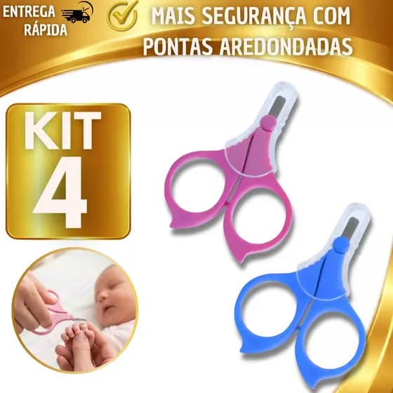 Mini Tesoura para bebê ponta arredondada cortar unha Baby Mãe Gestante Gravida Criança