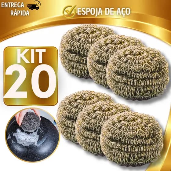 Esponja de Aço Inox que Não Enferruja - Limpeza Pesada Multiuso de Limpeza Escova Portátil para Cozinha Banheiro e Casa