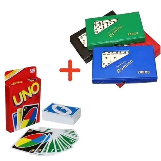 Dominó + Uno combo com dois jogos, Ótima qualidade